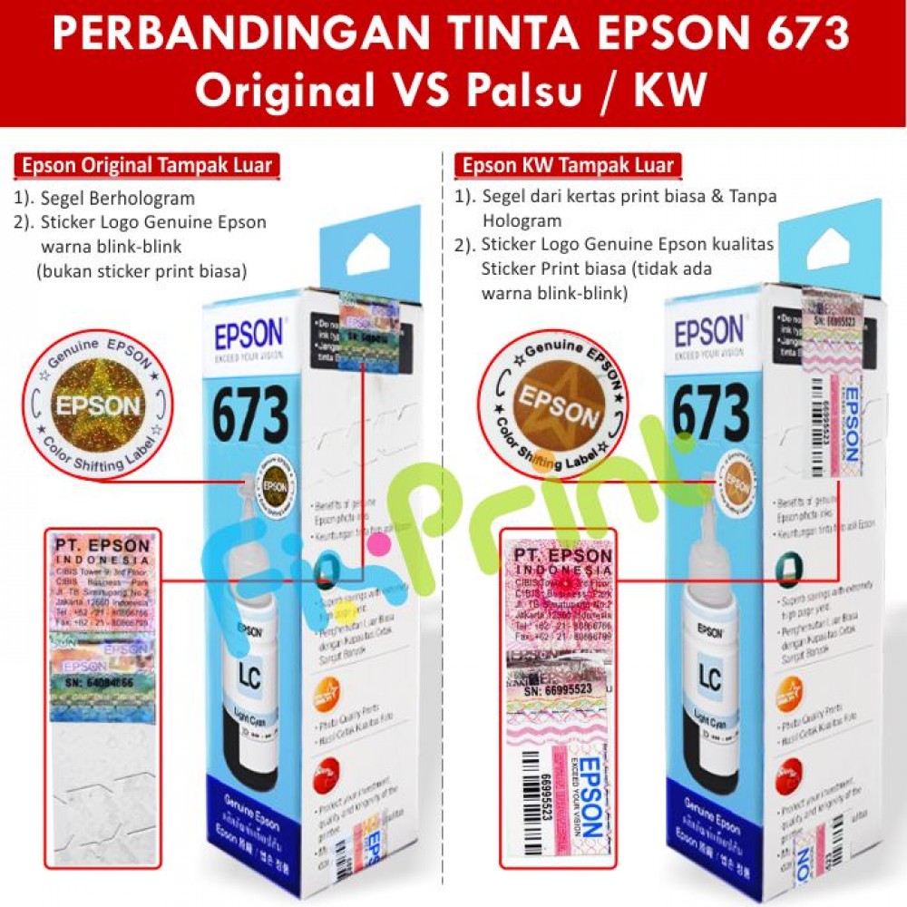 Tinta Refill Epson Original T Light Cyan Ml Tinta Refill