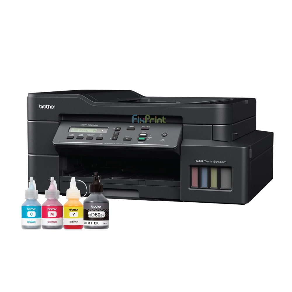 BUNDLING Printer Brother DCP-T820DW DCP T820dw Wireless Inkjet All-In-One (Print, Scan, Copy, WiFi & ADF) New With Original Ink