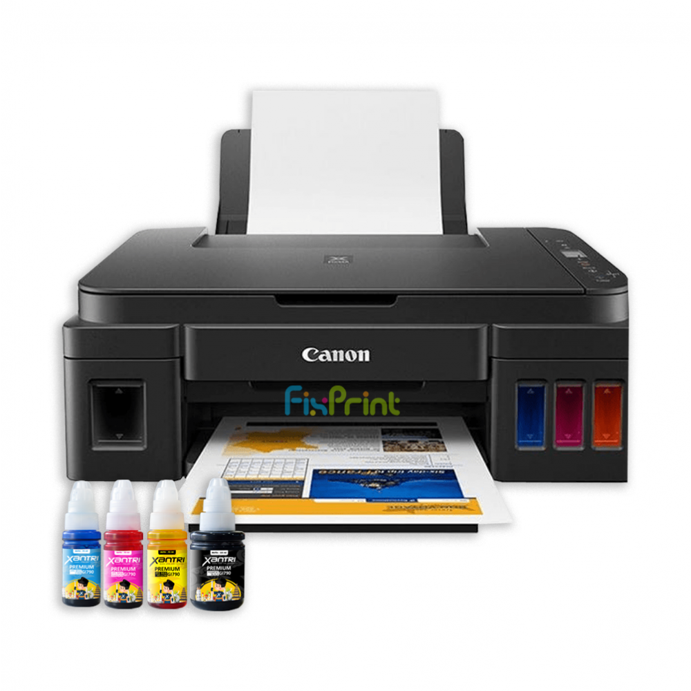 BUNDLING Printer Canon PIXMA G2010 (Print - Scan Copy) New With Xantri Ink
