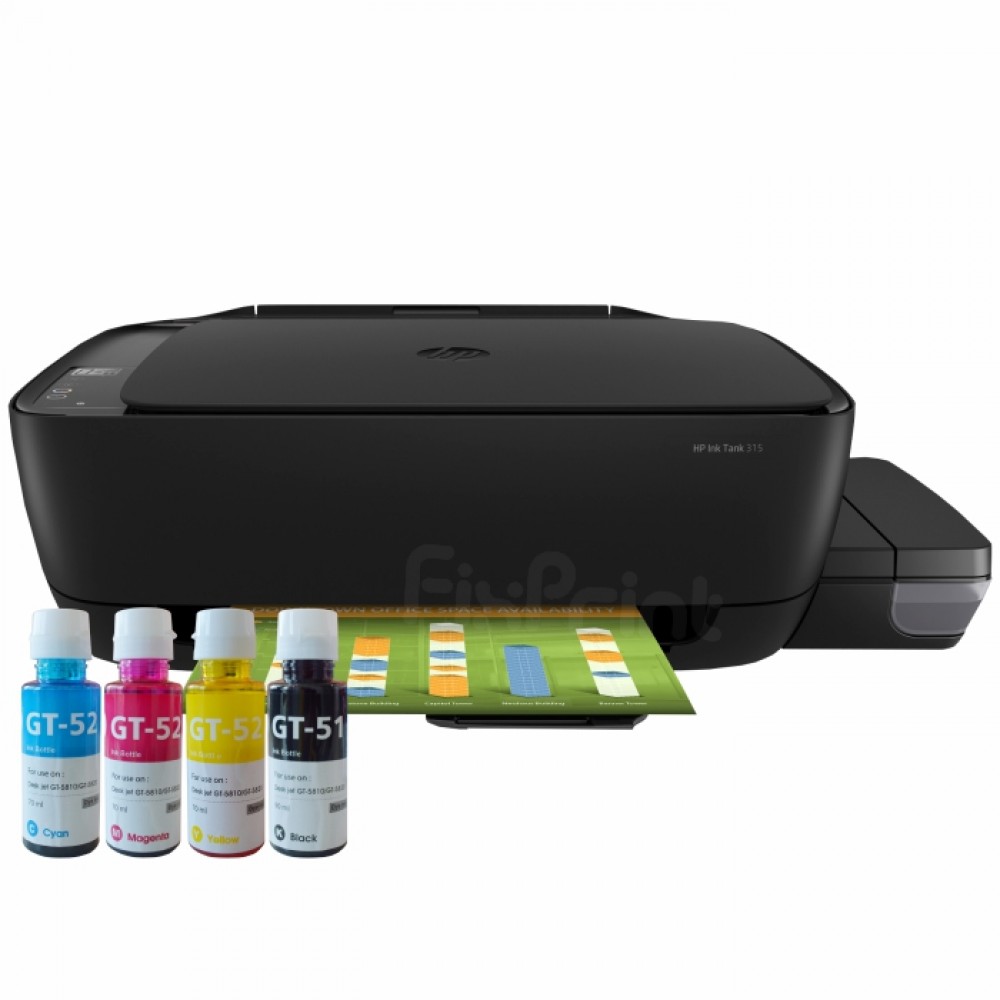 BUNDLING Printer HP Ink Tank 315 All-in-One (Print - Scan - Copy) With Compatible Ink