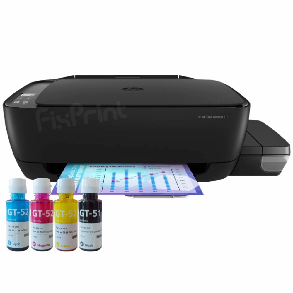 BUNDLING Printer HP Ink Tank 415 Wireless All-in-One (Print - Scan - Copy) With Compatible Ink