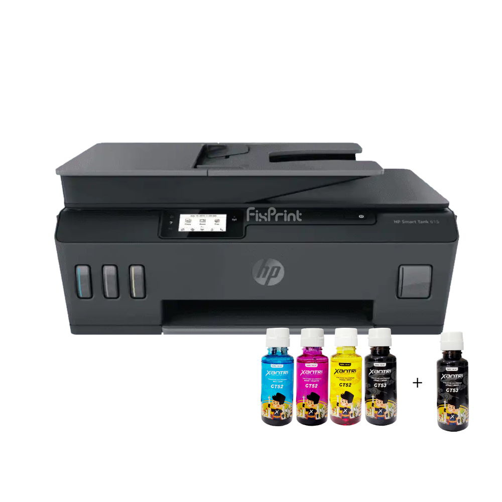 BUNDLING Printer HP Smart Tank 615 Wireless All-in-One (Print - Scan - Copy - Fax - ADF) With Premium Xantri Ink