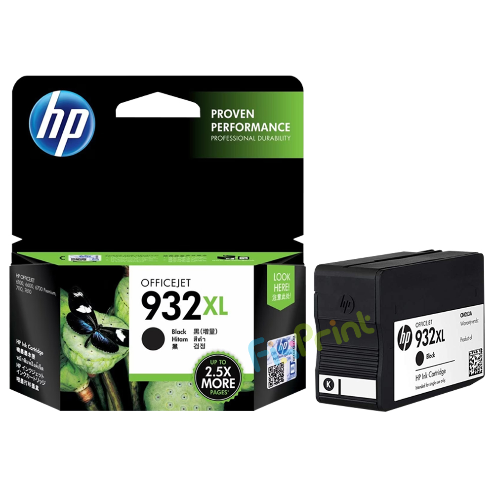 Cartridge Original HP 932 XL Black CN053AA, Tinta Printer HP Officejet 6100 6600 6700 7110 7510 7610 7612 All-in-One