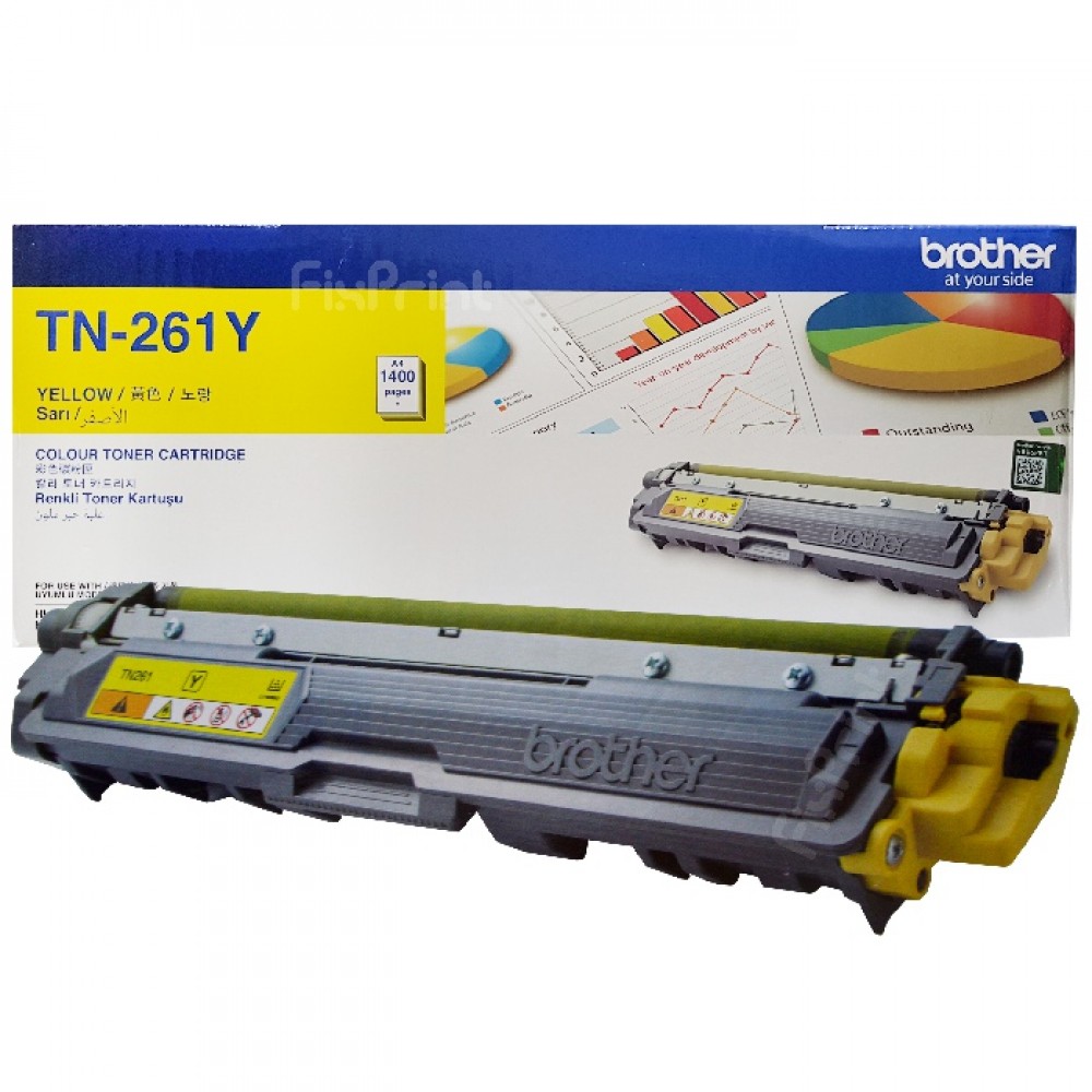 Cartridge Toner Original TN-261 TN261 Yellow, Printer Brother MFC-9330CDW MFC-9140CDN HL-3170CDW HL-3150CDN