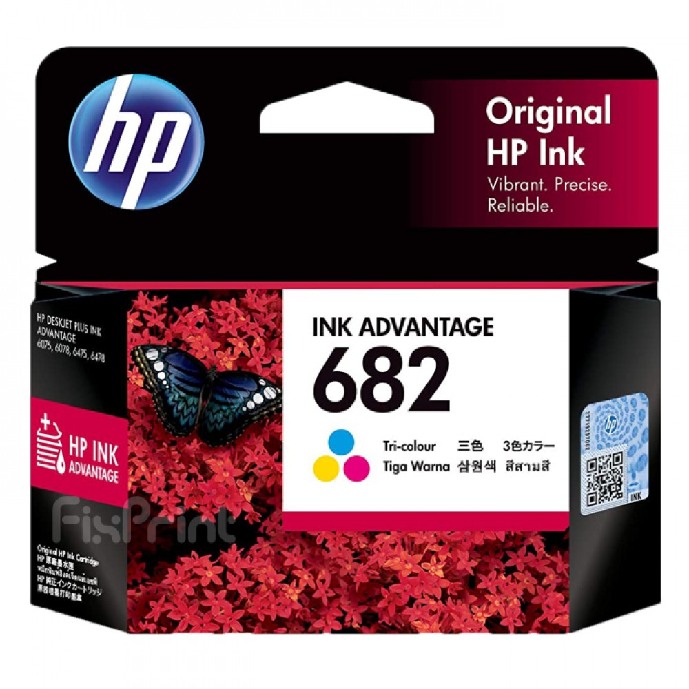 Cartridge Original HP 682 Color 3YM76AA, Tinta Printer HP Deskjet 6000 6075 6078 6400 6475 6478 1200 2300 2700 4100 2335 2336 2337 1216