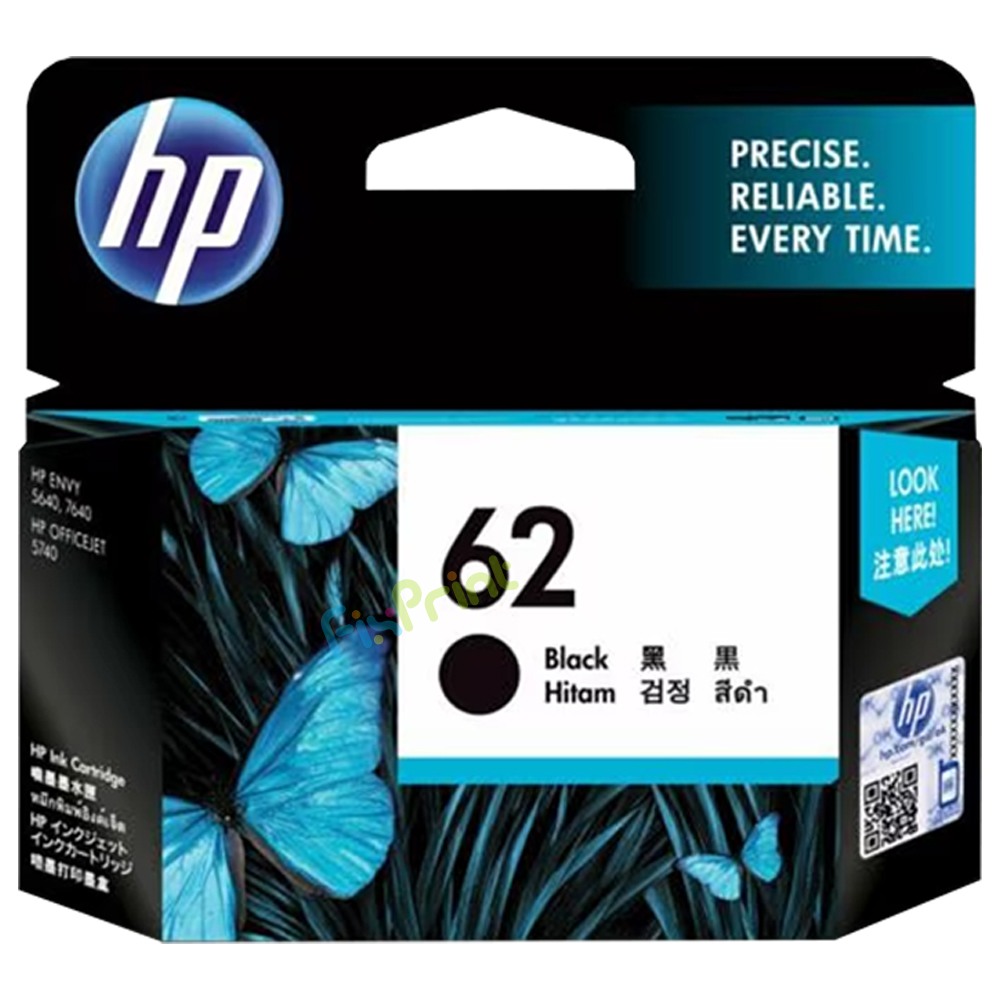 Jual Cartridge Original Hp 62 Black C2p04aa Tinta Printer Hp Envy 5540 5541 5542 5544 5546 5548 3120