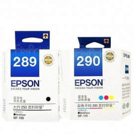 Original Cartridge Epson T289 T 289 C13T289190 Black, Tinta Printer Epson WF100 New Original