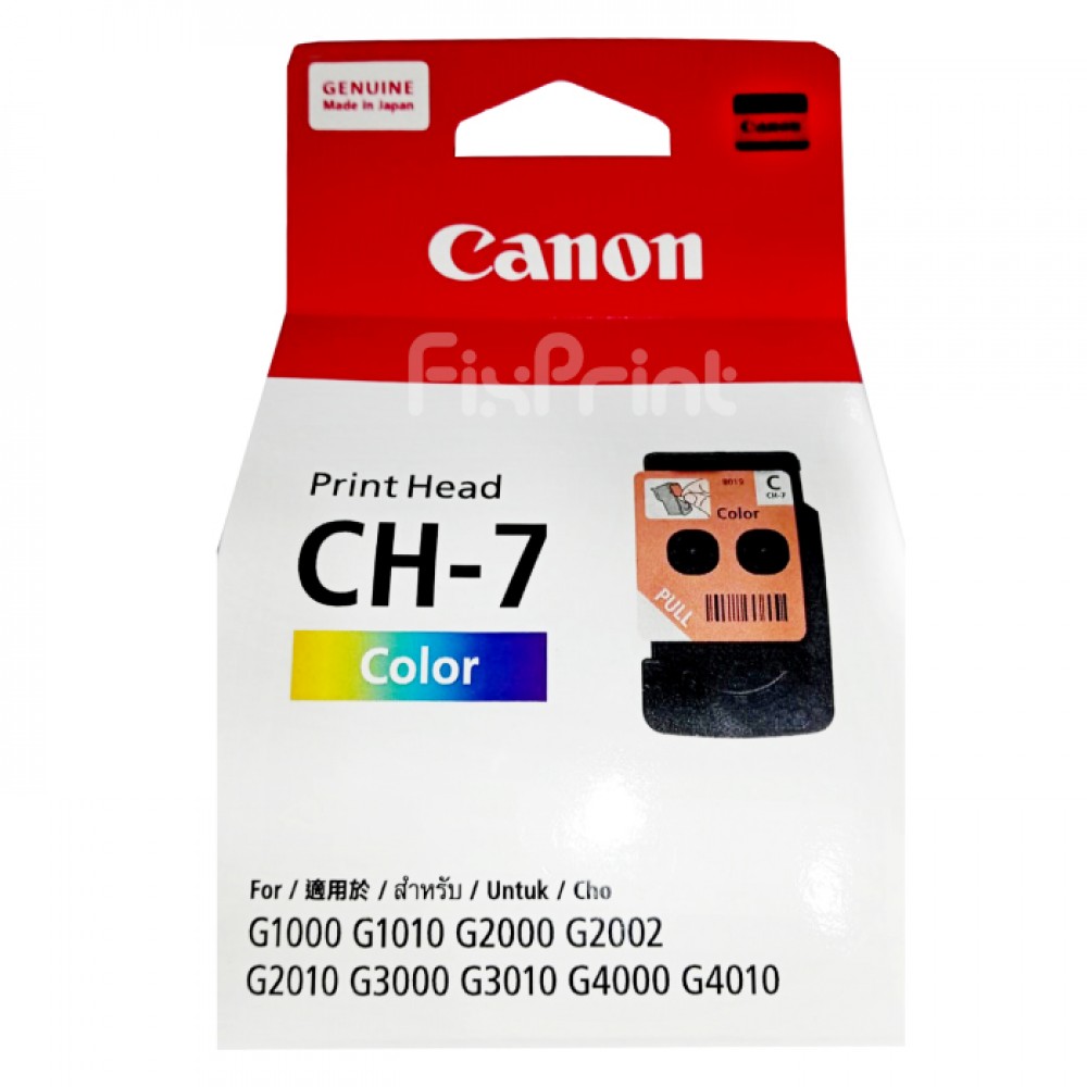 Print Head Cartridge Canon CH-7 CH7 CH 7 Color Printer G1000 G1010 G2000 G2010 G3000 G3010 G4010 G4000 New Original 0696C002 Pengganti CA92