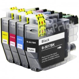 Cartridge Tinta Compatible Bro LC3617 LC-3617C LC 3617 Cyan, Tinta Printer Bro MFC J2230DW J2730DW J3530 J3930DW With Chip
