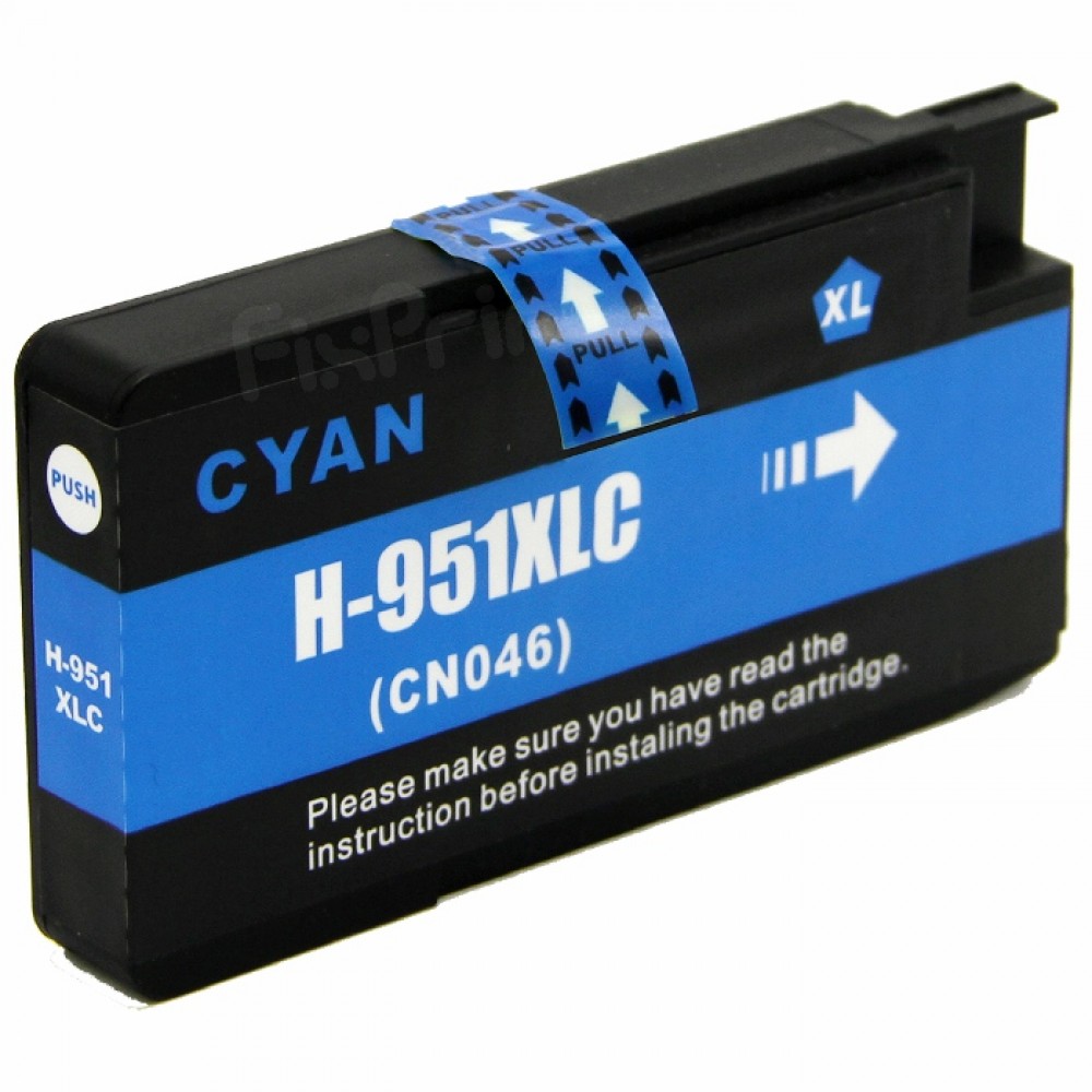 Cartridge Tinta Xantri HPC 951XL 951 XL Cyan Chip CN046AN, Tinta Printer HPC Officejet Pro 8100 8600 8610 8620 Chip