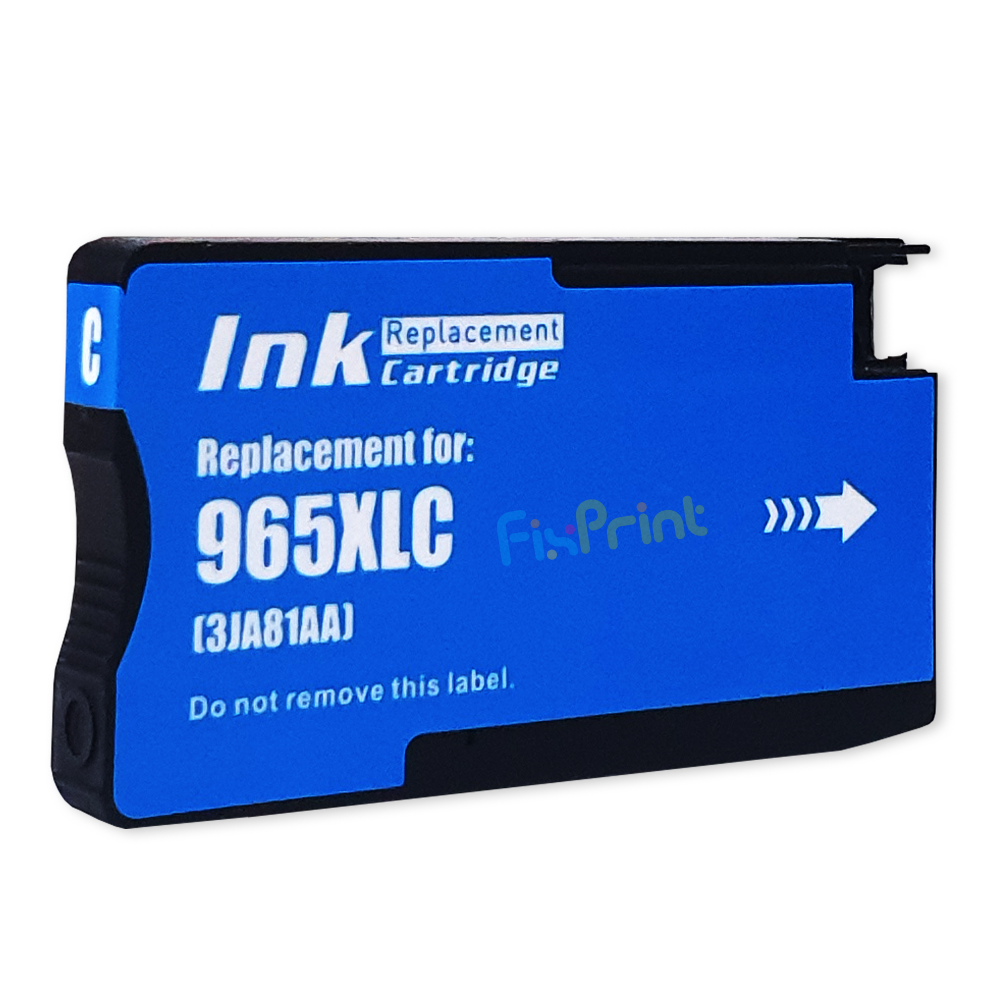 Cartridge Tinta Compatible HPC 965XL Cyan, Quality Refill H-965XLC 965 Printer HPC OfficeJet Pro 9010 9012 9016 9018 9019 9020 9026 9028 With Chip