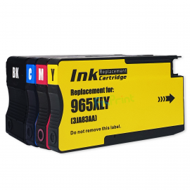 Cartridge Tinta Compatible 965XL Black, Refill ink H-965XLBK 965 Printer XP OfficeJet Pro 9010 9012 9016 9018 9019 9020 9026 9028 With Chip