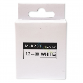 Label Tape Casette Xantri Bro MK231 12mm Black On White MK 231 12mm x 8mm, Printer Bro PTouch PT90 PTM95