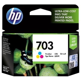 Cartridge Original HP 703 Color CD888AA, Tinta Printer HP Deskjet D730 F735 K109 K109g K209a K209g AiO - HP Photosmart K510a
