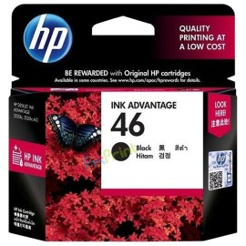 Cartridge Original HP 46 Black CZ637AA, Tinta Printer HP Deskjet 2020hc 2520hc 2029 2529 4729 All-in-One