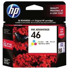 Cartridge Original HP 46 Color CZ638AA, Tinta Printer HP Deskjet 2020hc 2520hc 2029 2529 4729 All-in-One