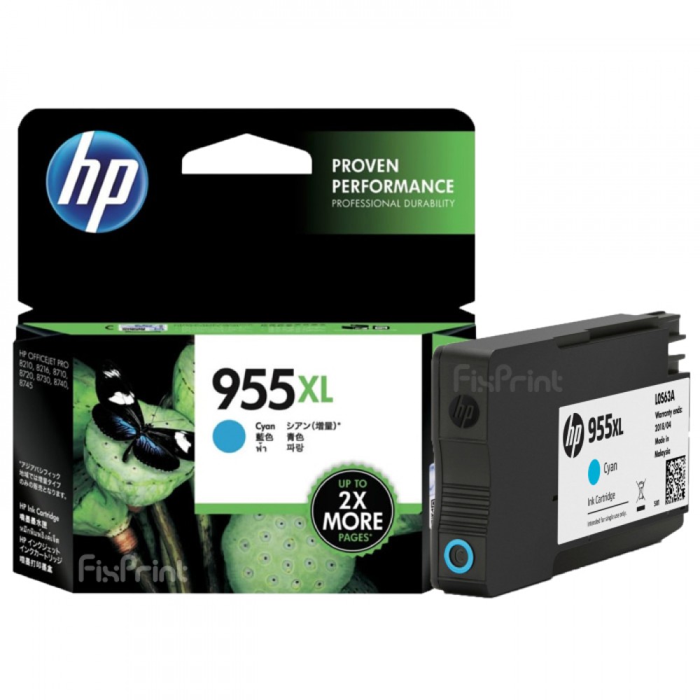 Cartridge Printer HP 955XL Cyan, Tinta Printer HP OfficeJet Pro 8210 8216 8218 7740 8710 8720 8730 8740, 7720 New Original