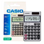 Kalkulator Casio SX-320P 12 Digit, Calculator Portable Pocket 12 Digits Kalkulator Saku Praktis SX 320P Original