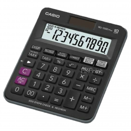 Kalkulator Casio MJ-100D Plus 10 Digit, Calculator Desktop Check Correct 10 Digits Kalkulator Meja Mini MJ 100D Plus Original