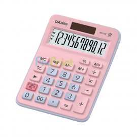 Kalkulator Casio MX-12B-PKLB 12 Digit, Calculator Desktop 12 Digits MX 12B Pink Light Blue Original
