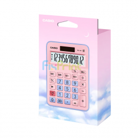 Kalkulator Casio MX-12B-PKLB 12 Digit, Calculator Desktop 12 Digits MX 12B Pink Light Blue Original