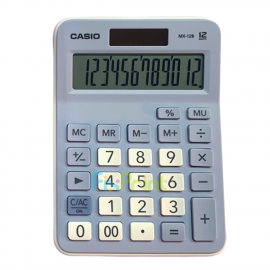 Kalkulator Casio MX-12B-LB 12 Digit, Calculator Desktop 12 Digits MX 12B Light Blue Original