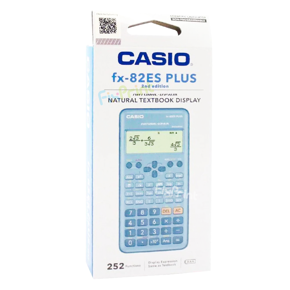 Kalkulator Casio fx-82ES PLUS-2, Calculator Scientific Kalkulator Ilmiah Standar FX-82ES PLUS-2 Blue Original