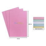 Kertas Brief Card A4 160gr isi 50Lmbr Merah Muda, Kertas Manila BC (Brief Card) A4 210mm x 297mm For Inkjet Laserjet isi 50Lmbr Paper Brief Pink
