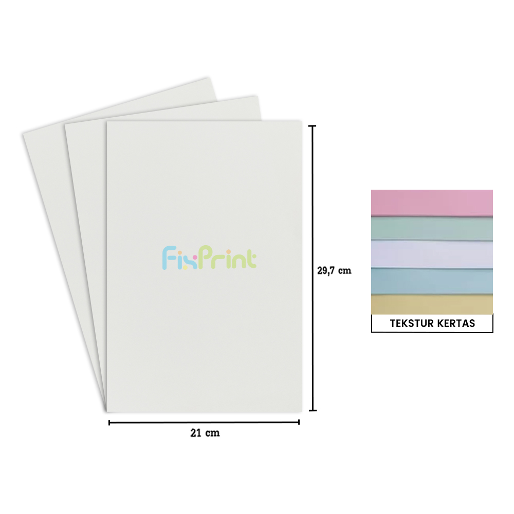 Kertas Brief Card A4 160gr isi 100Lmbr Putih, Kertas Manila BC (Brief Card) A4 210mm x 297mm For Inkjet Laserjet isi 100Lmbr Paper Brief White