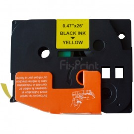 Label Tape Casette Xantri Black On Yellow 12mm TZE631 TZE 631 Laminated Printer Bro GL100 PT CUBE PTD200 PTD210 PTD215e PTE100