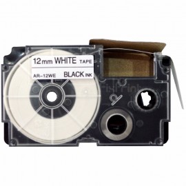 Label Tape Casette Xantri Csio XR12WE1 XR12 Black on White 12mm, Printer Csio KL60 KL120 KL820 KL7400