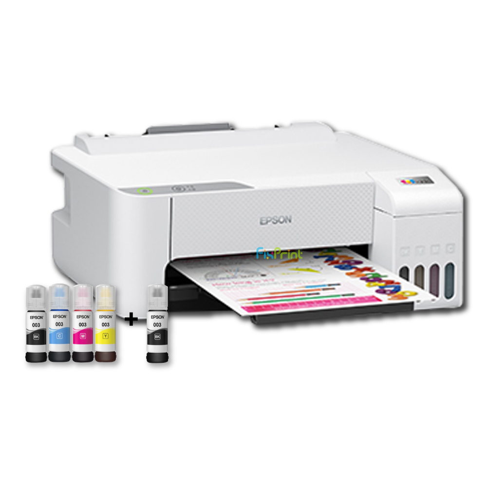 BUNDLING Printer Epson EcoTank L1216 L 1216 White New, Pengganti Epson L1110 With Original Ink