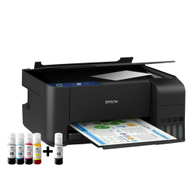 BUNDLING Printer Epson EcoTank L3211 All-in-One (Print - Scan - Copy) New With Compatiible Ink