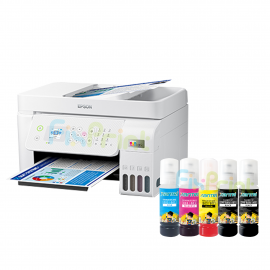 BUNDLING Printer Epson EcoTank L5296 L 5296 White A4 WiFi All-in-One Ink Tank Print Scan Copy with ADF With Xantri Ink