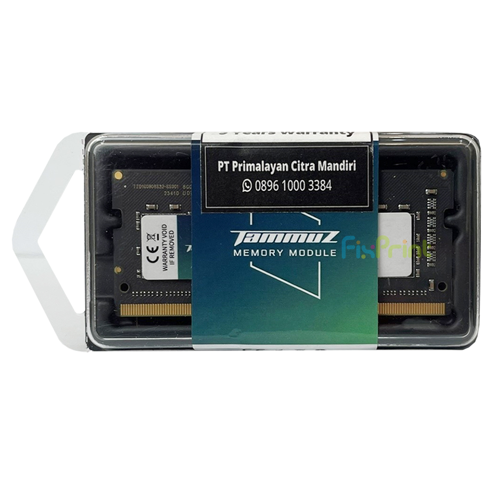 TAMMUZ RAM PC25600-3200 DDR4 SODIMM 8GB, Ram Laptop Tammuz So-dimm 8 GB DDR4 Sodim Part Number TZD3208GS22R