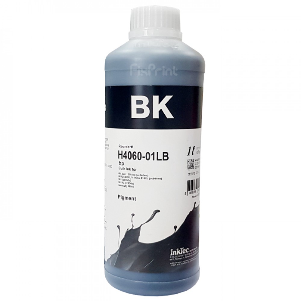 Tinta Refill Inktec H4060-01LB Pigment Black 1 Liter New Cartridge H Deskjet D1600 D1660 D2500 D2545 D2560 D2600 D2660 D2680