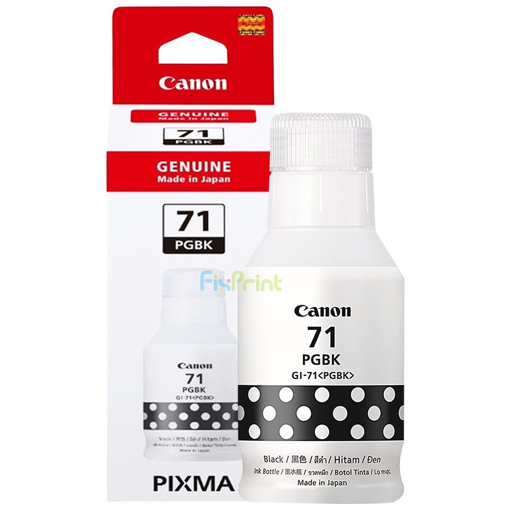 Tinta Canon Original GI-71 GI71 PGBK GI 71 Pigment Black 135ml, Refill Printer PIXMA G1020 G2020 G3020 G3060 G2770 G3770 G4770 G1737