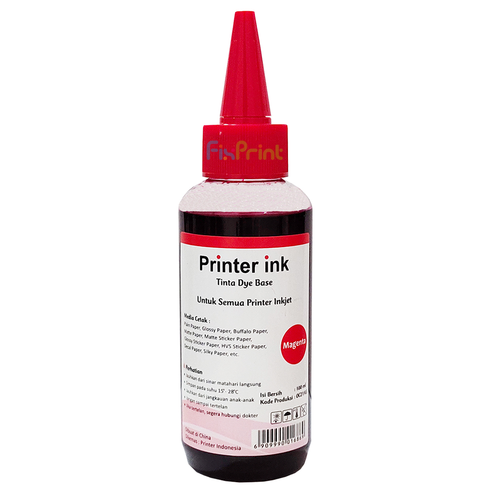Tinta Refill Printer Ink Magenta 100ml Can EP Bro HPC Tinta Dye Base Tutup Model Kerucut