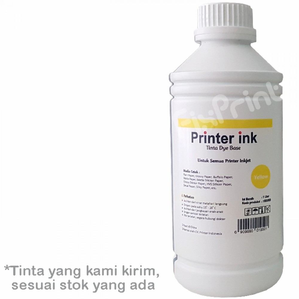 Tinta Refill Printer Ink Yellow Botol 1 Liter, Tinta Dye Base Cann Epsn ...