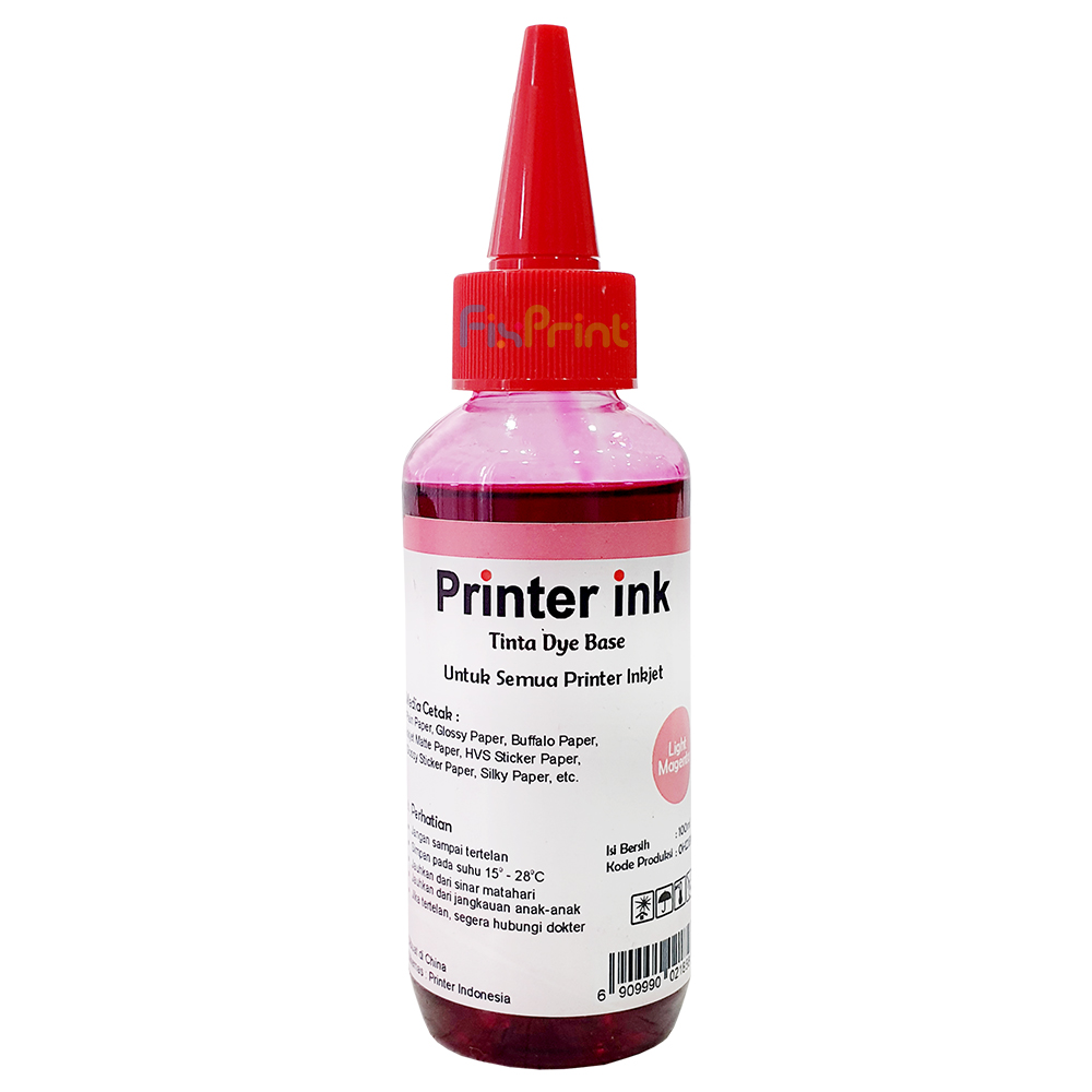 Tinta Refill Printer Ink Light Magenta 100ml Can Epsn Bro HPC Tinta Dye Base Tutup Model Kerucut