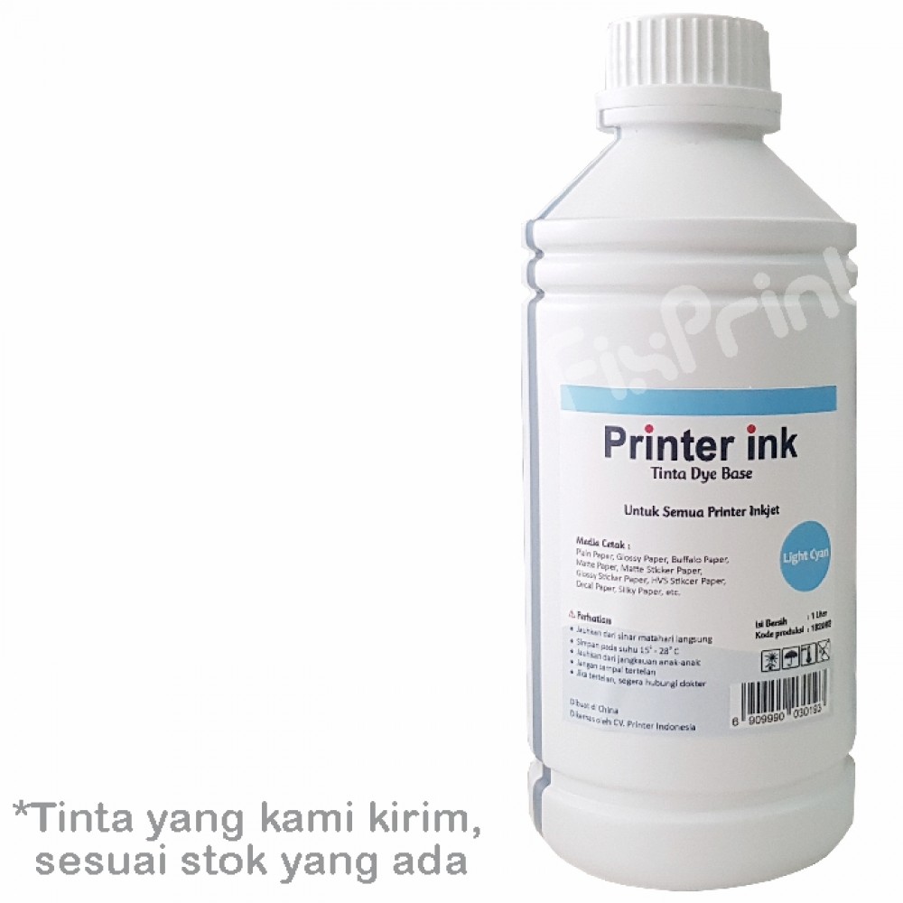 Tinta Refill Printer Ink Light Cyan 1 Liter, Tinta Dye Base