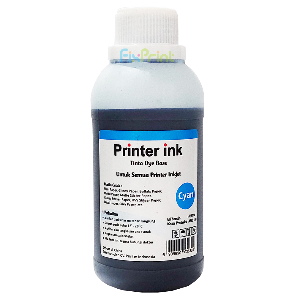 Tinta Refill Printer Ink 250ml Cyan, Tinta Dye Base Printer Can EP Brothr