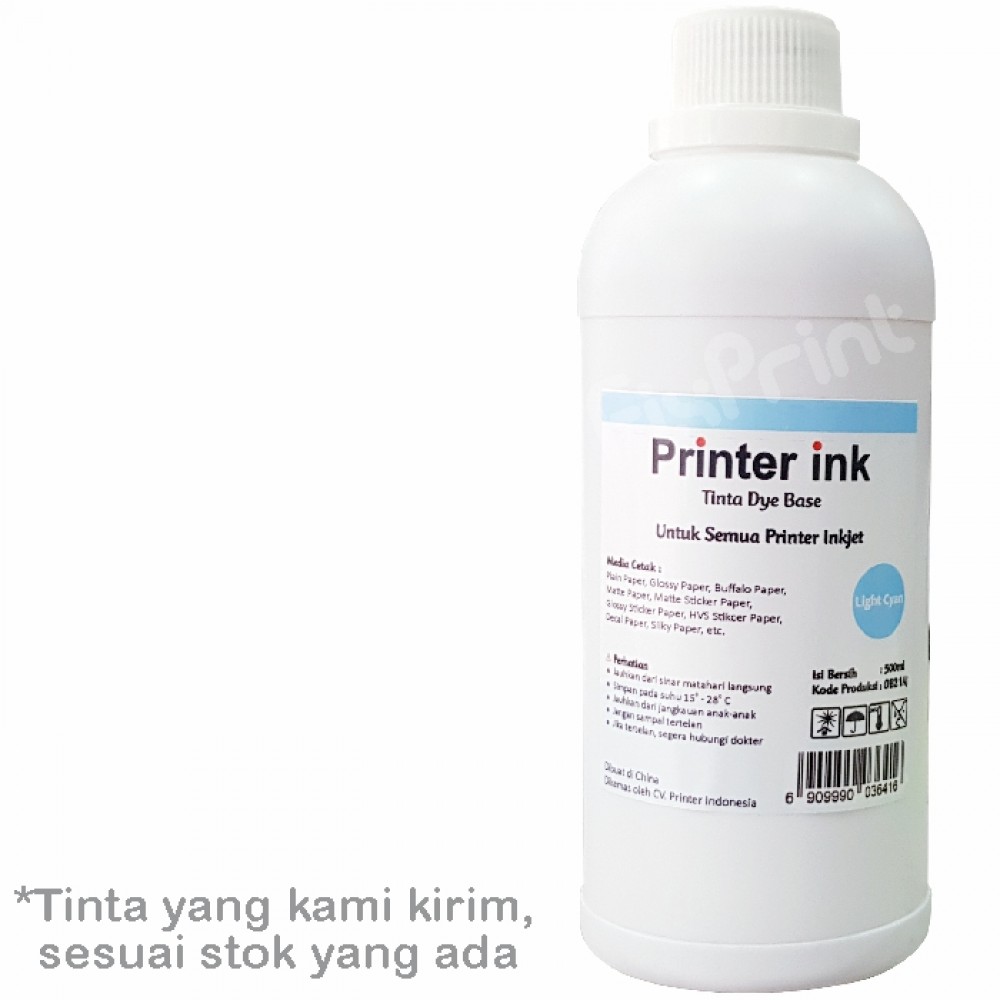 Tinta Refill Printer Ink 500ml Light Cyan, Tinta Dye Base Printer Can EP Brothr