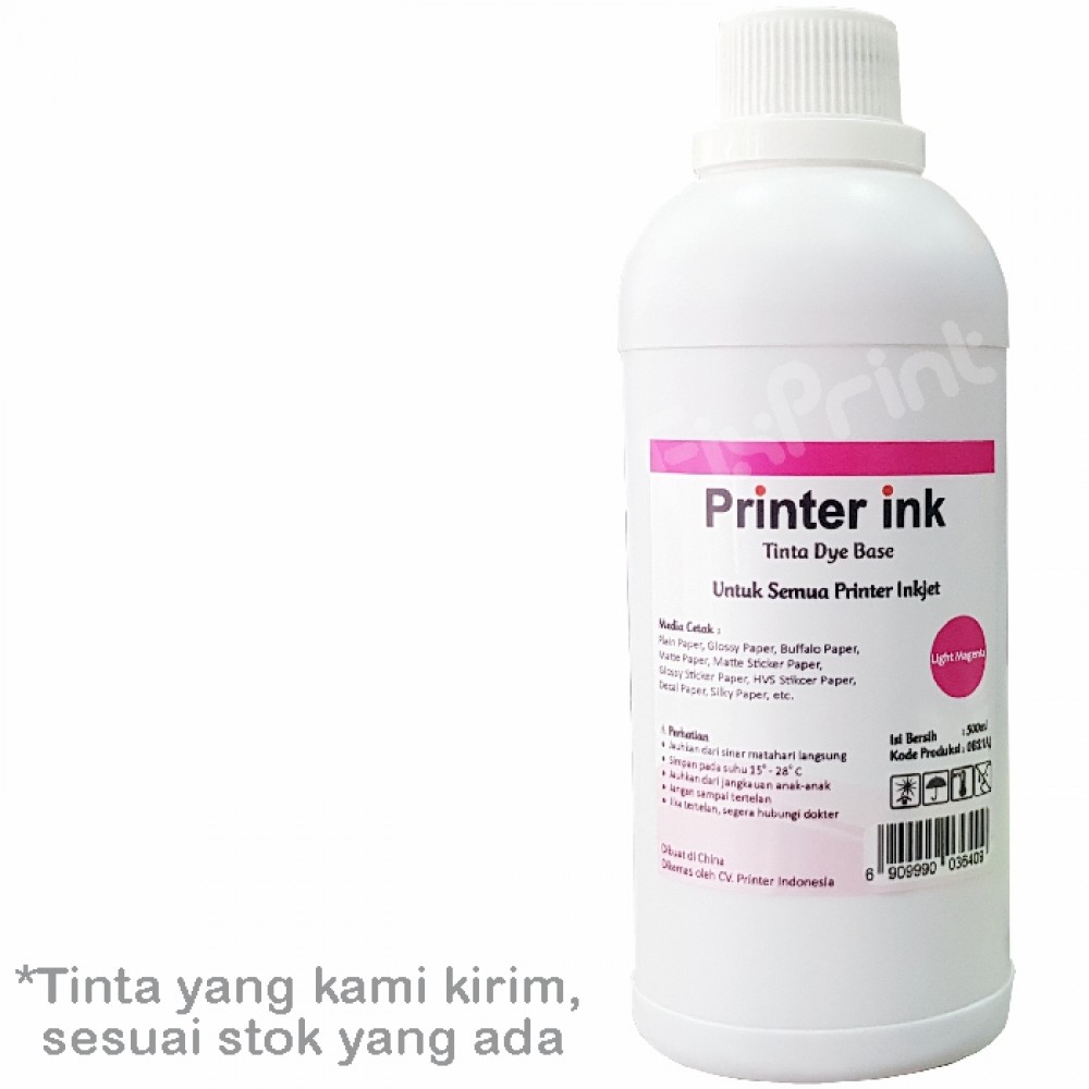 Tinta Refill Printer Ink 500ml Light Magenta, Tinta Dye Base Printer Can EP Brothr