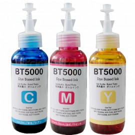 Tinta Premium BT5000 Dye Ink Yellow, Refill Printer Brothr DCP-T220W T420W T520W T720W T920DW T310 T300 Compatible