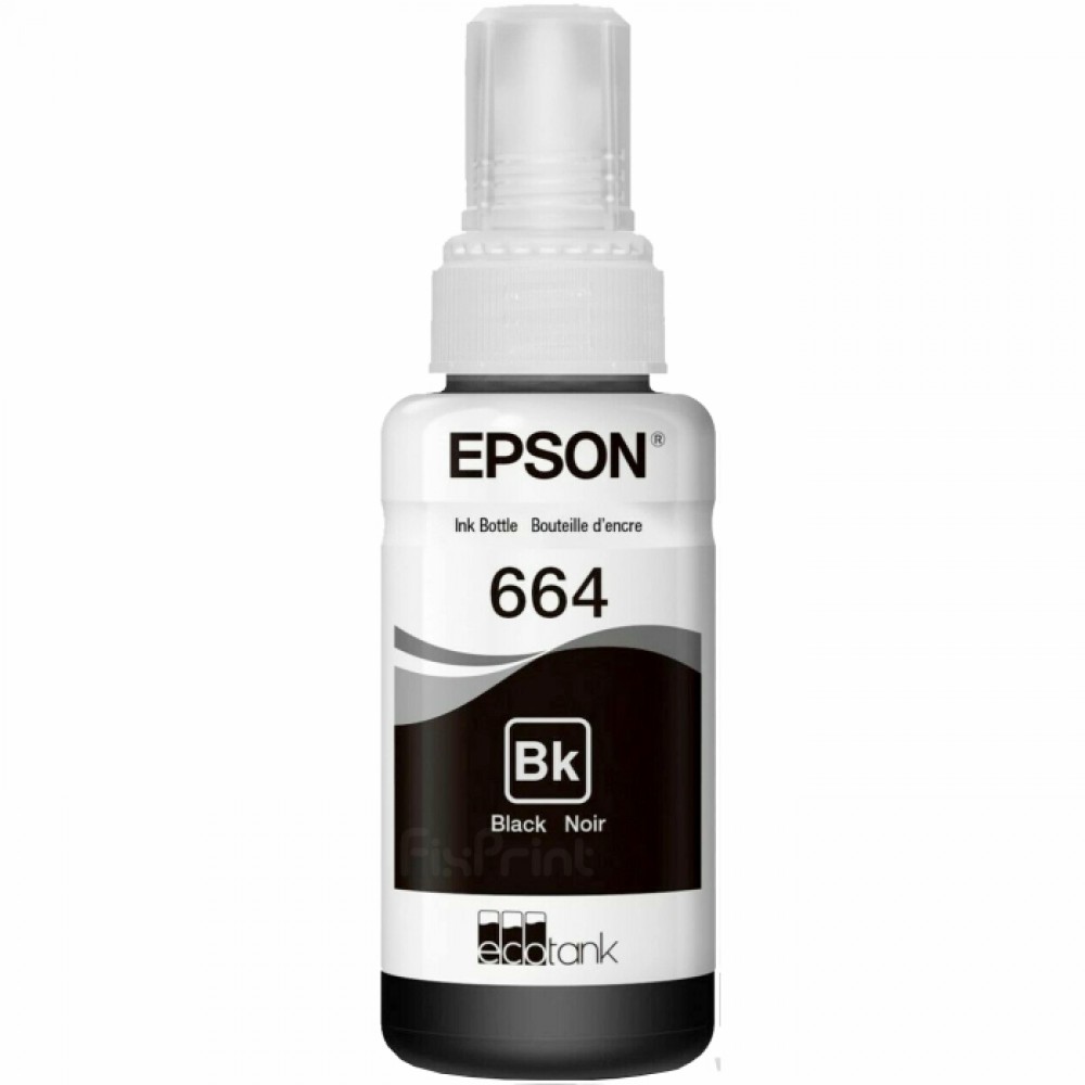 Tinta Refill Epson Original 664 T6641 Black 70ml Printer L110 L120 L210 L220 L300 L310 L350 8531