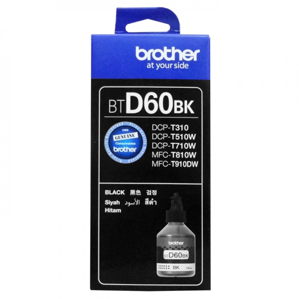Tinta Refill Brother Original BTD60BK BT-D60BK Black, Tinta Refill Printer Brother DCP-T310 DCP-T510W DCP-T710W MFC-T810W MFC-T910DW