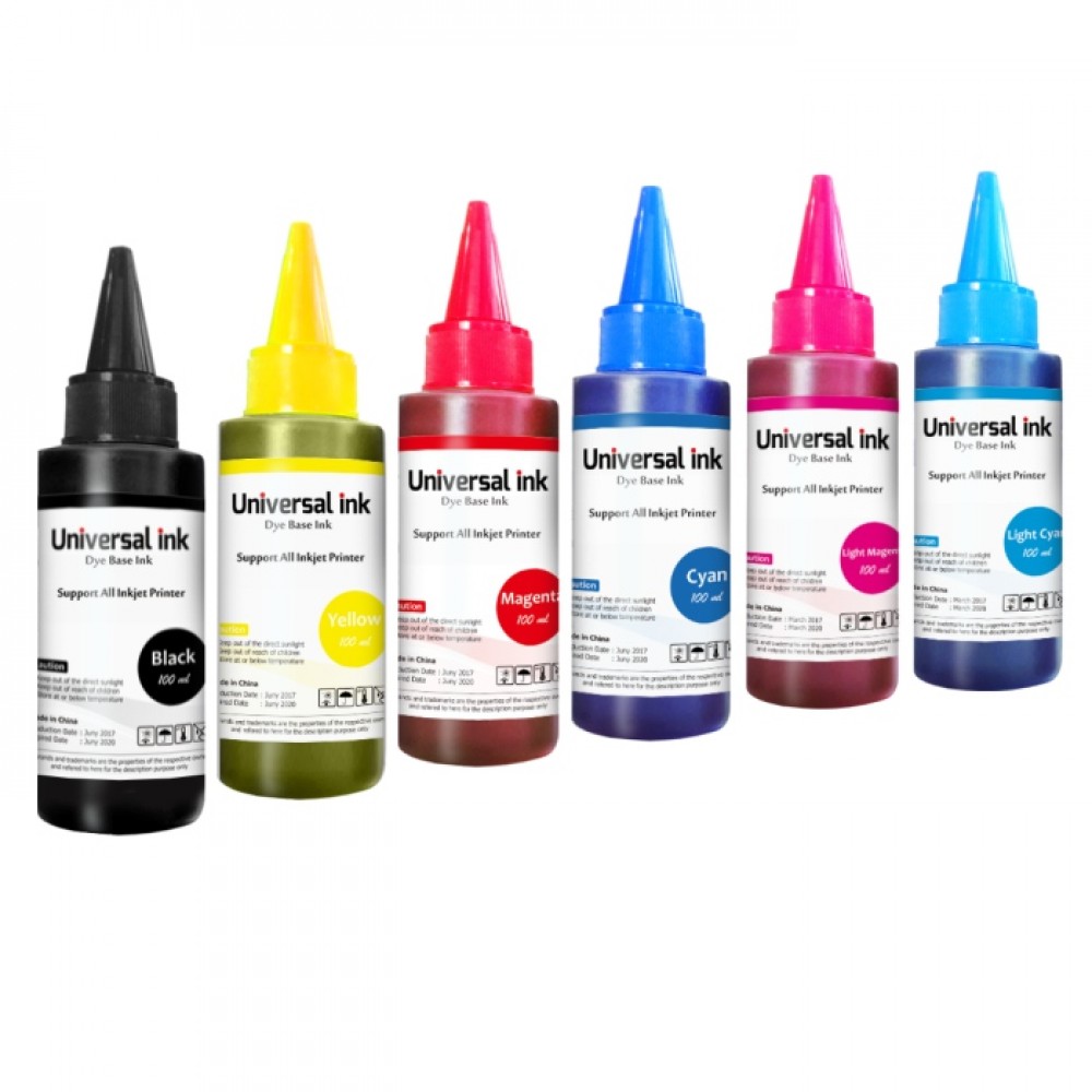 Tinta Refill Universal Ink Cyan 100ml Canon Epson Brother Hp Tinta Dye Base Tutup Model Kerucut 9494