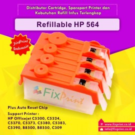 Cartridge CISS / Refillable HPC 564 Auto Reset Chip Cartridge HPC Photosmart C5300 C5324 C5370 C5373 C5380 C5383 C5390 B8500 B8550 C309