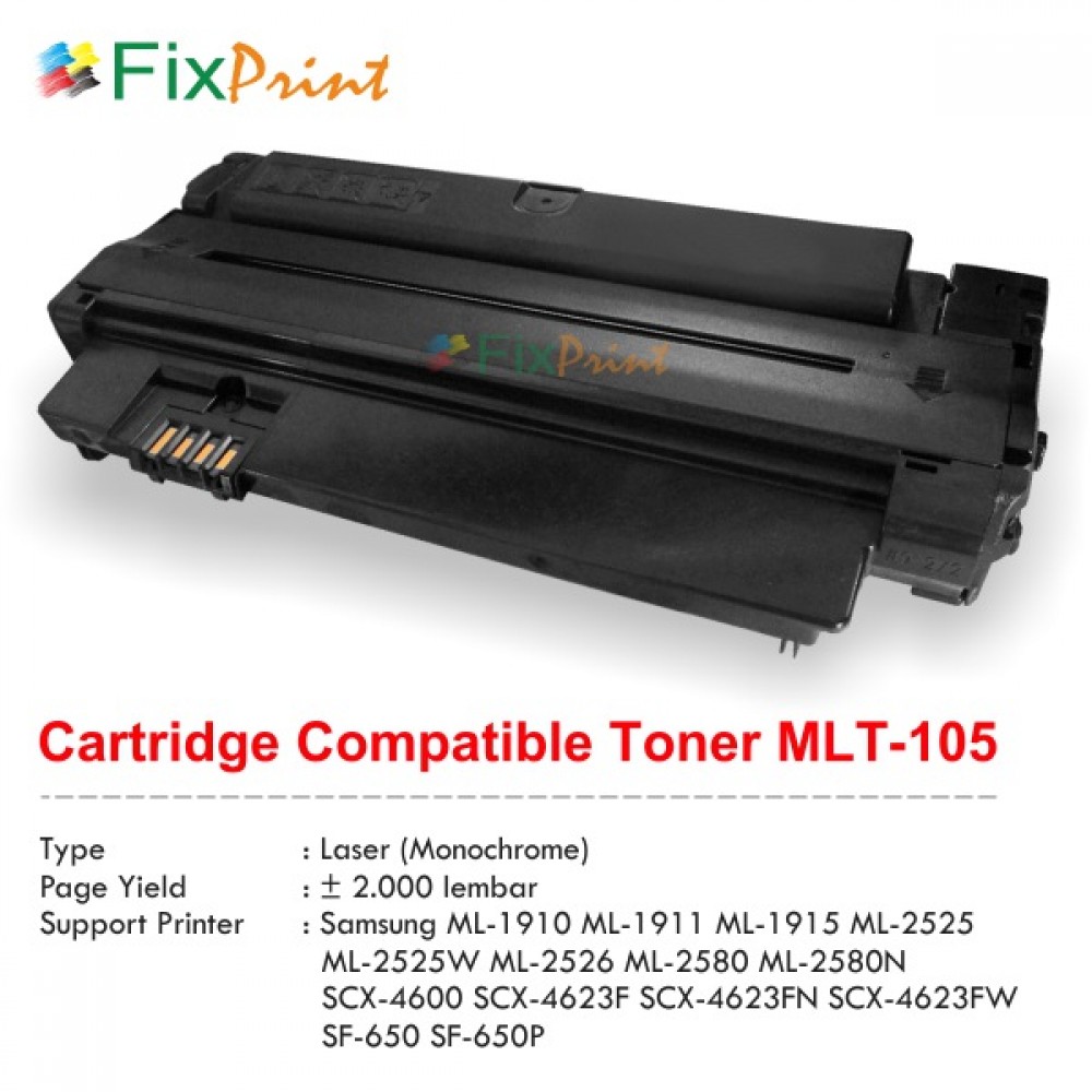 Cartridge Toner Compatible Sam MLT-105 MLT-D105L MLT-D105S MLT-D1052L MLT-D1052S, Printer Sam ML-1910 ML-1911 ML-1915 ML-2525 ML-2525W ML-2526 ML-2580 ML-2580N SCX-4600 SCX-4623F SCX-4623FN SCX-4623FW SF-650 SF-650P
